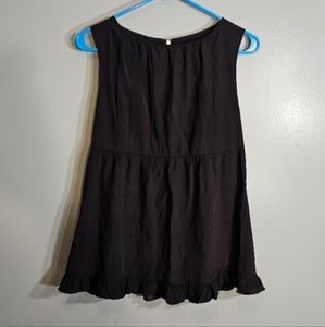 Alisha Levine Babydoll Top 100% Silk in Black